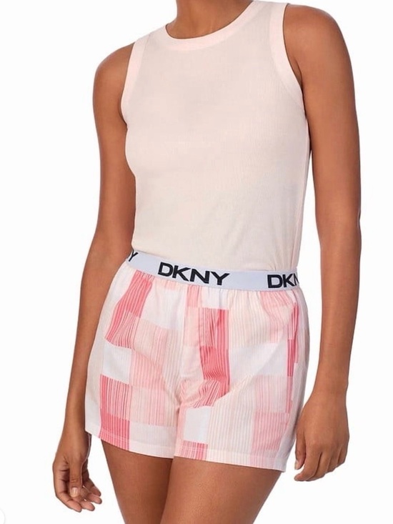 Dkny Other - Dkny Pink Tank Top with Patterned Pajamas Shorts Set Womens XL New